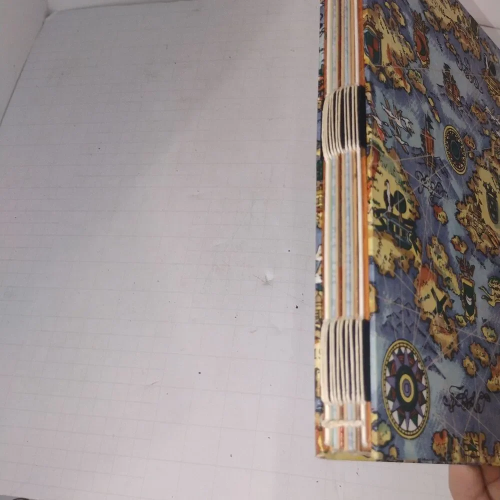 Vintage Old Map Notepad Holder Folder Notebook Legal Pad Different Color Pages